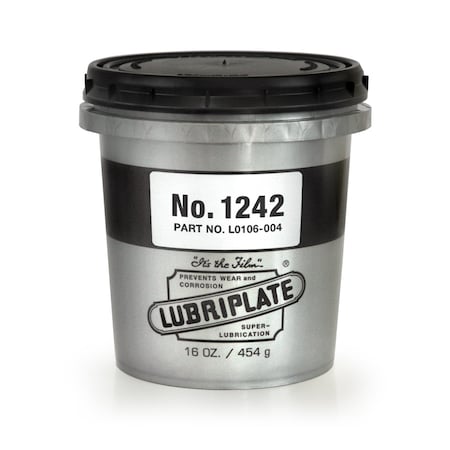 Lubriplate No. 1242, 12 Oz Tubs, Heavy Duty, Tacky White Lithium Grease, PK12 L0106-004